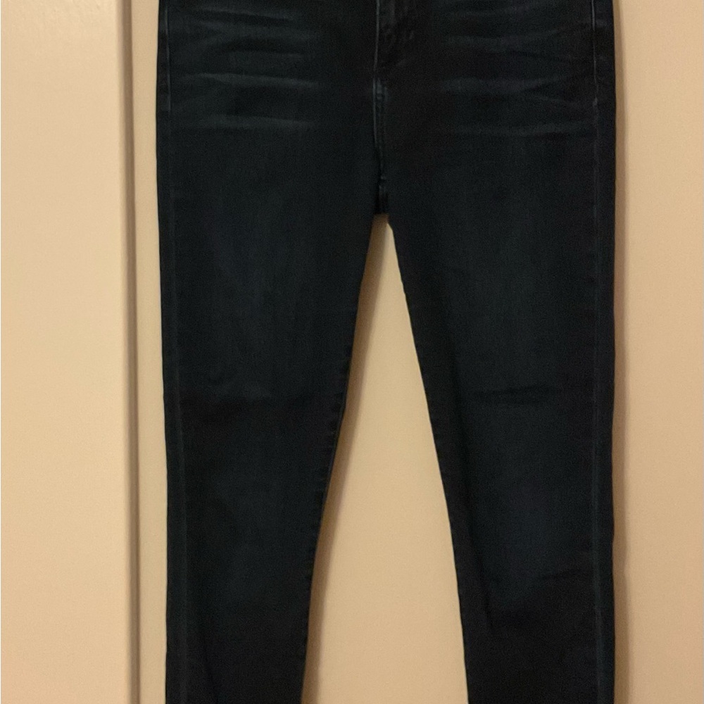 Joe’s dark blue skinny jeans
